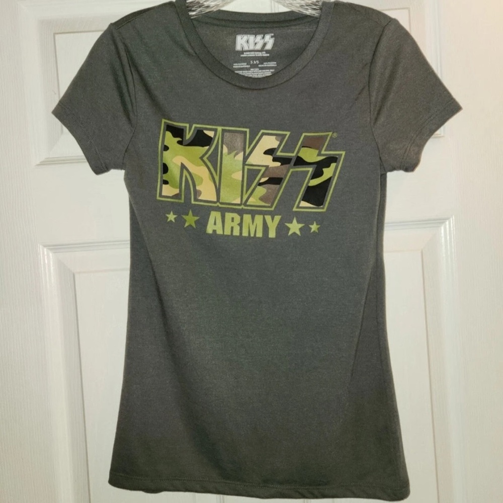 KISS Army Gray Camo T-Shirt Junior S (3-5)